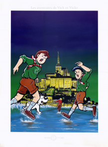 Poster "Vick et Vicky Mont-St-Michel"