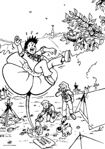 Angélino fait du jardinage