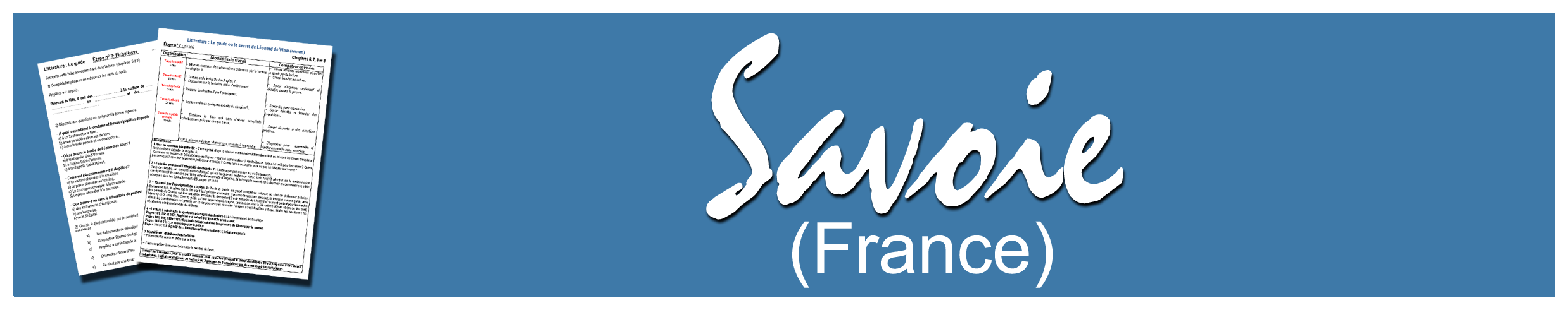 Découvrez 1 famille(s) pour la collection Fiches pédagogiques - Savoie