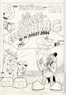 Dessin pour l’affiche du salon BD la Baule Escoublac